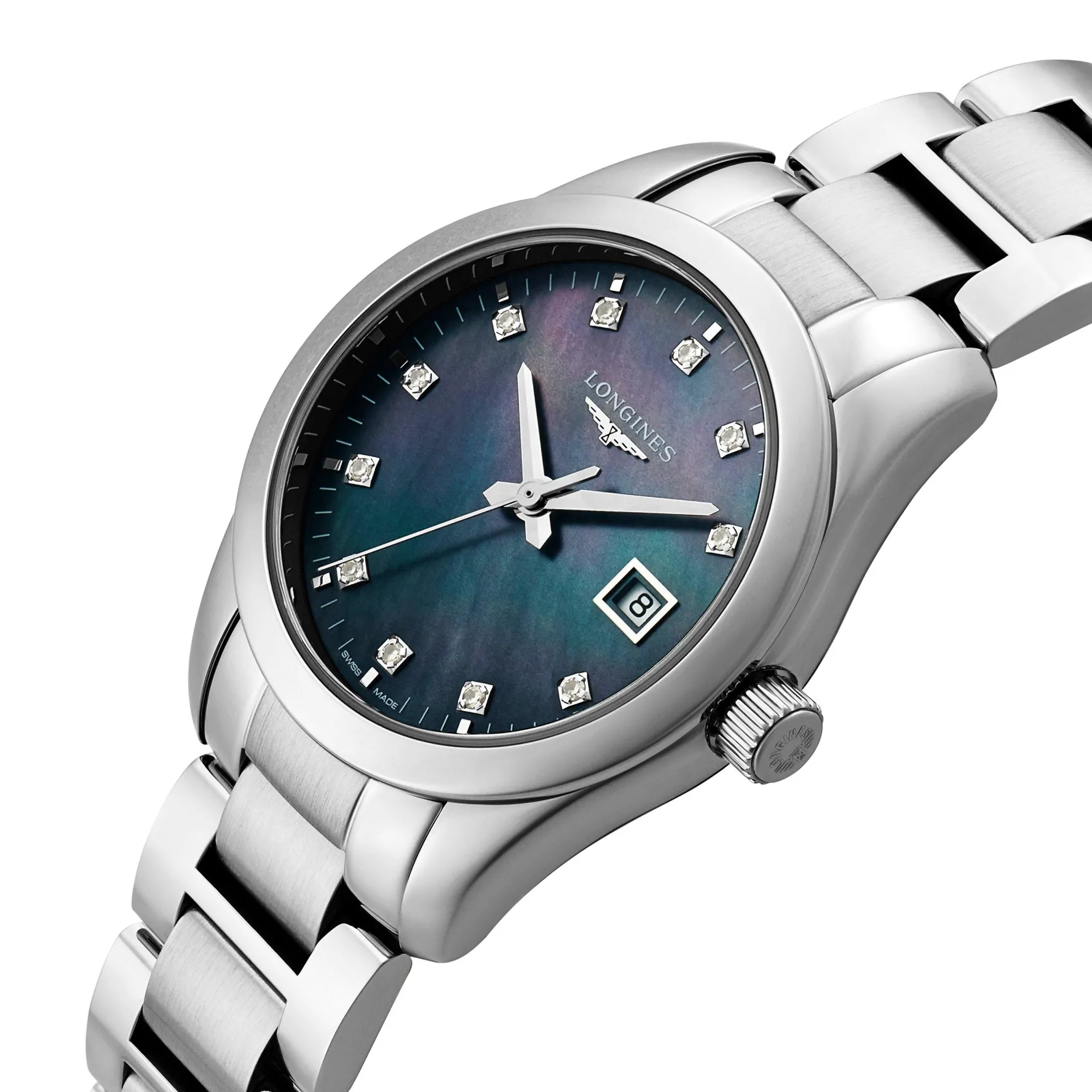 Longines Conquest Classic 29.5mm Diamond Mother of Pearl Ladies Watch