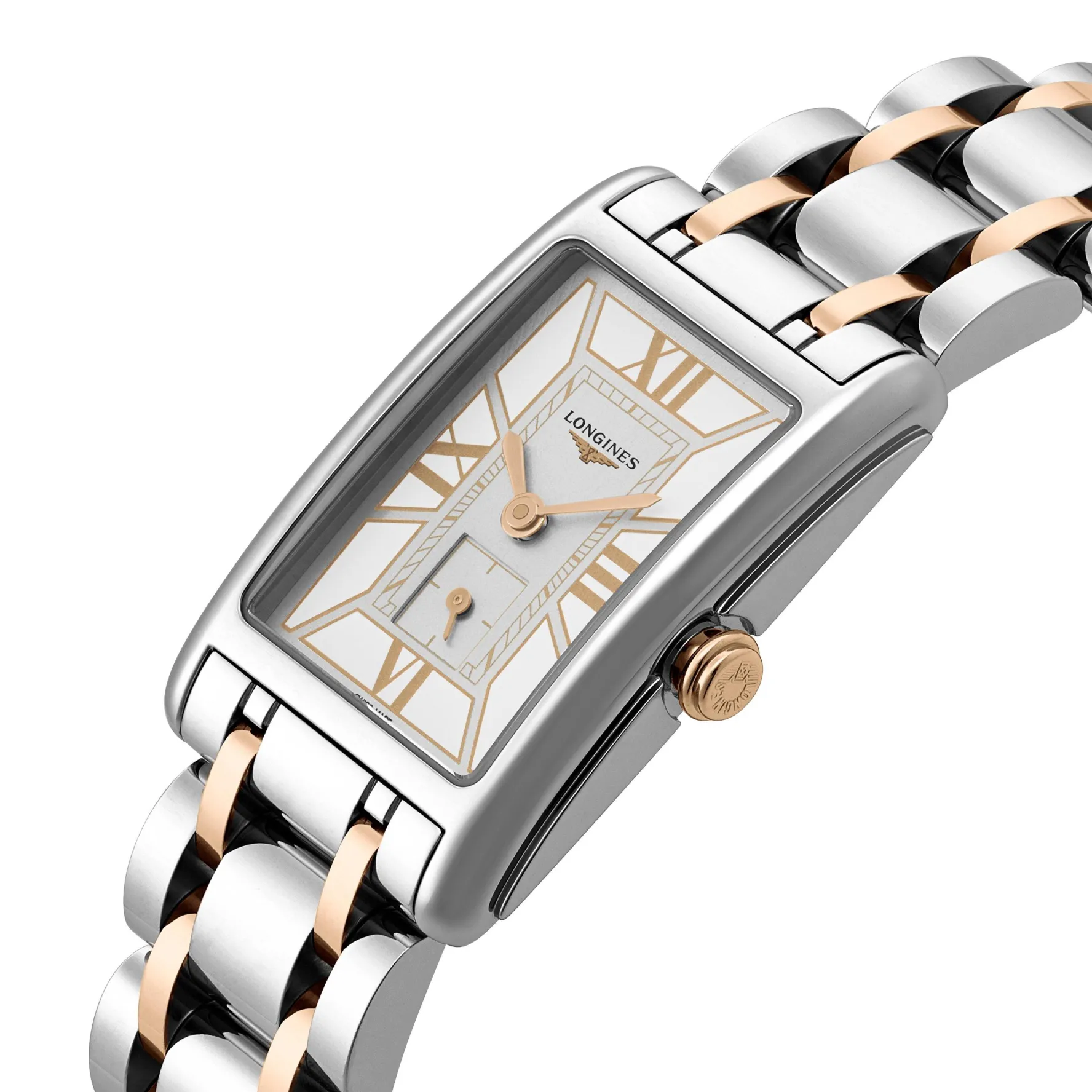 Longines DolceVita 32mm Stainless Steel and 18ct Rose Gold Ladies Watch