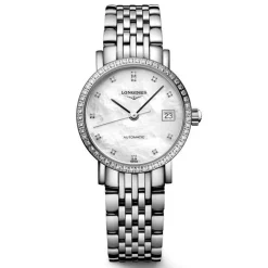 Longines Elegant Collection 25.5mm Diamond Mother of Pearl Automatic Ladies Watch