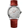 Longines Master Collection 34mm Red Leather Strap Automatic Ladies Watch