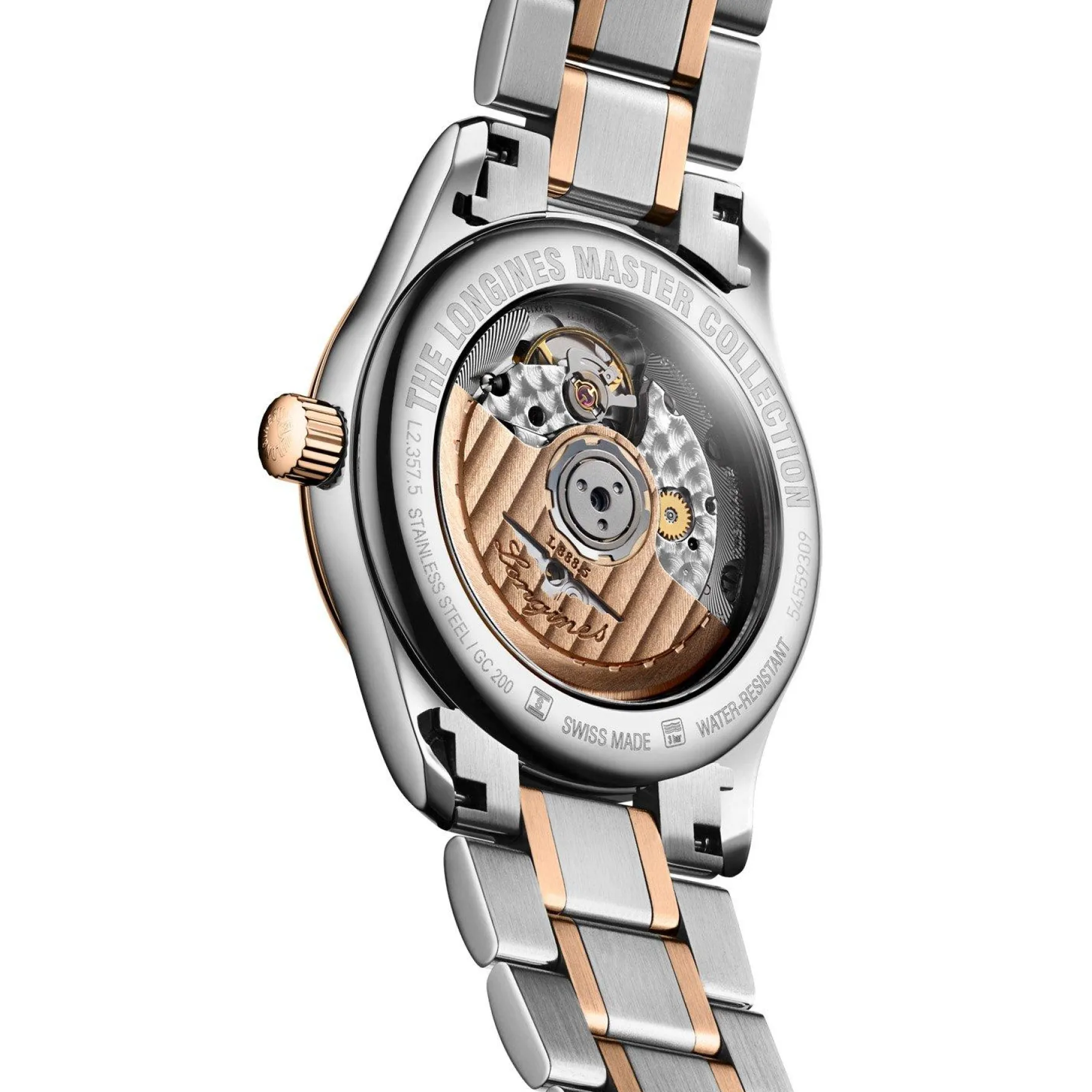 Longines Master Collection 34mm Stainless Steel and 18ct Rose Gold Automatic Ladies Watch