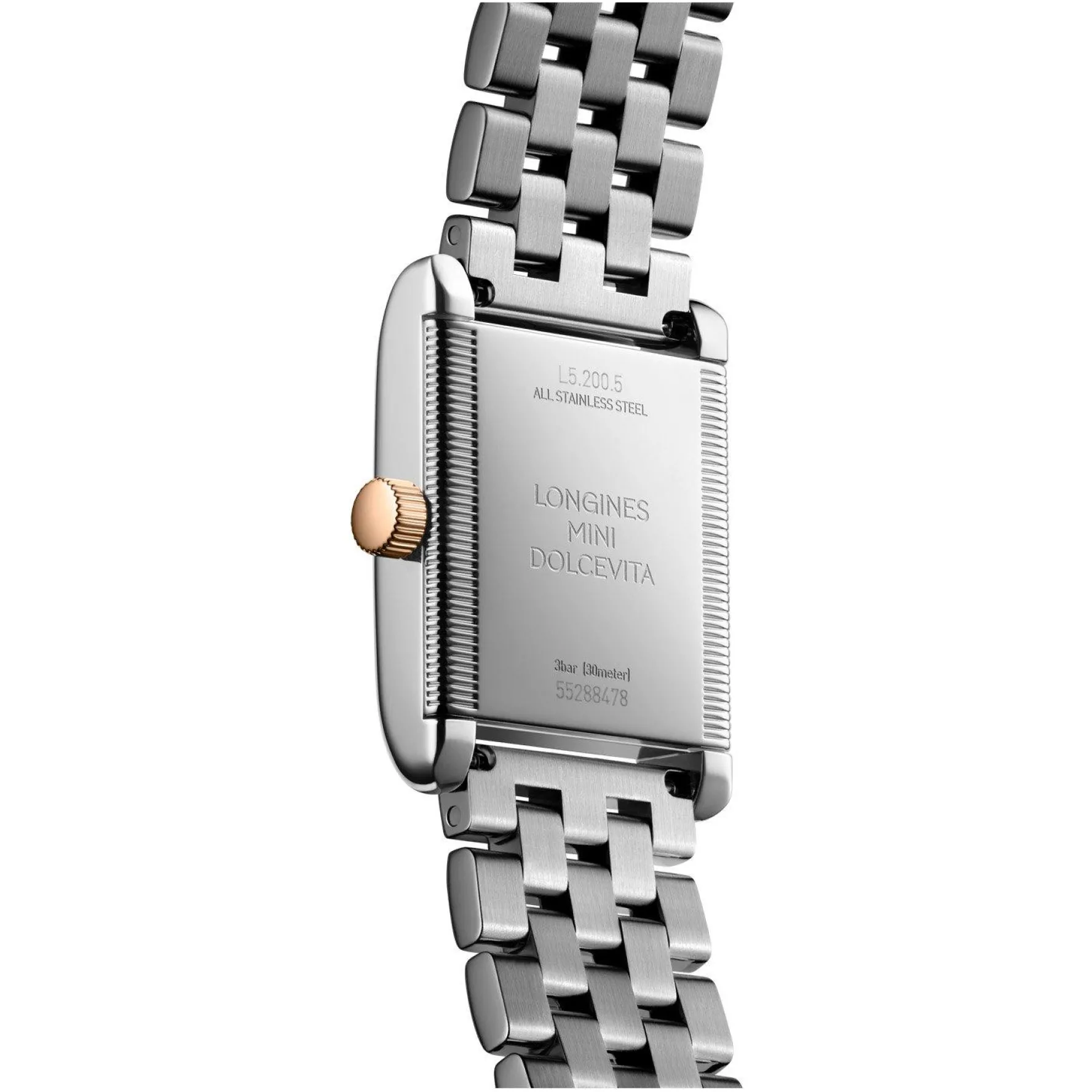 Longines Mini Dolcevita 29mm Stainless Steel and 18K Pink Gold Ladies Watch