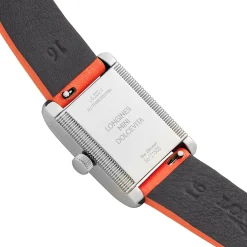 Longines Mini DolceVita 29mm Orange Leather Strap Ladies Watch