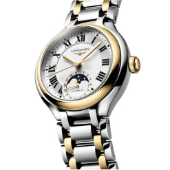 Longines Primaluna Moonphase 34mm Stainless Steel and 18K Yellow Gold Automatic Ladies Watch