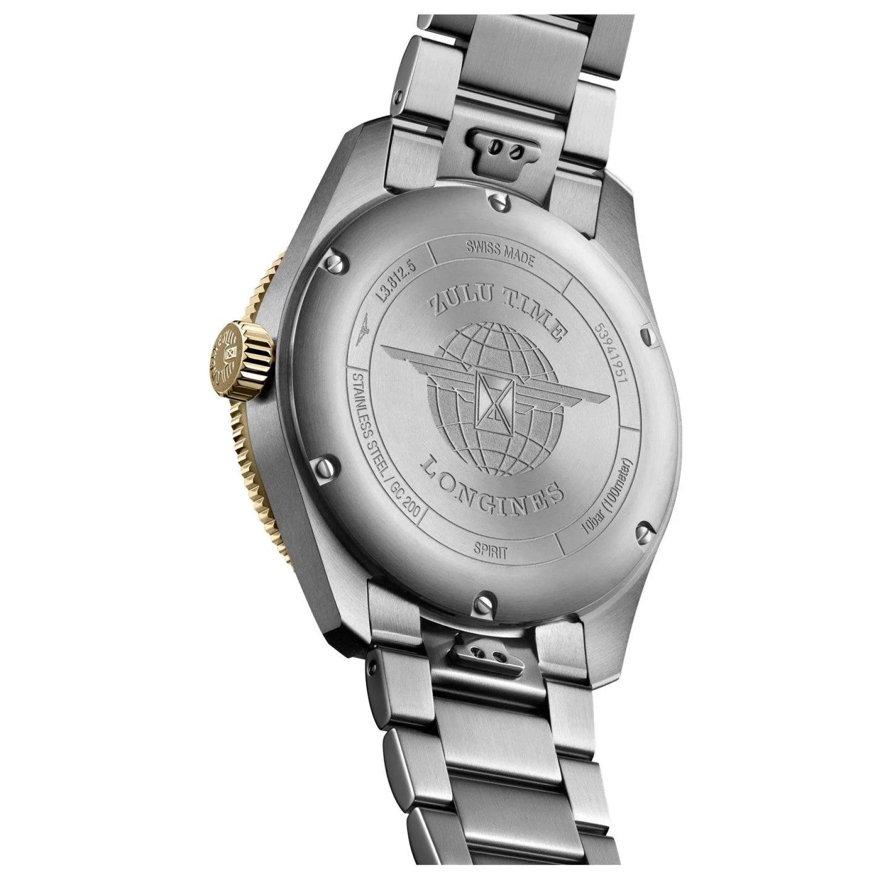 Longines Spirit Zulu Time 42mm Stainless Steel and 18ct Yellow Gold Automatic Men’s Watch