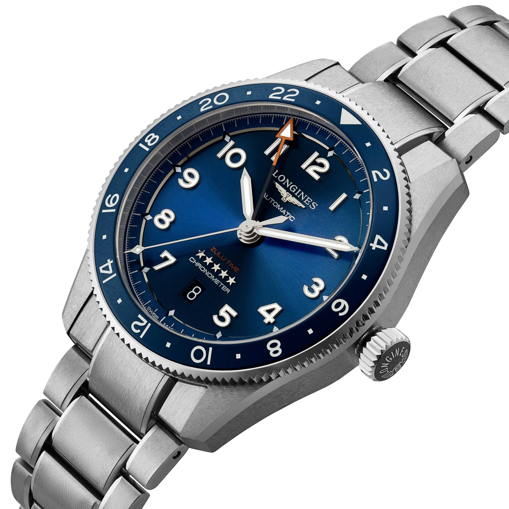 Longines Spirit Zulu Time 42mm Automatic Men's Watch
