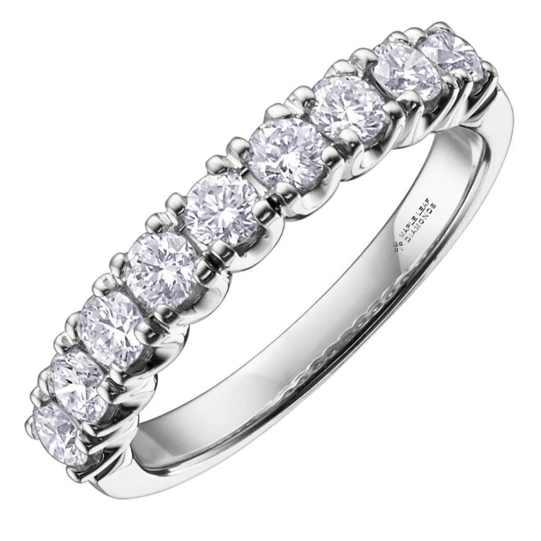 Maple Leaf Diamonds 18ct White Gold Diamond Half Eternity Ring