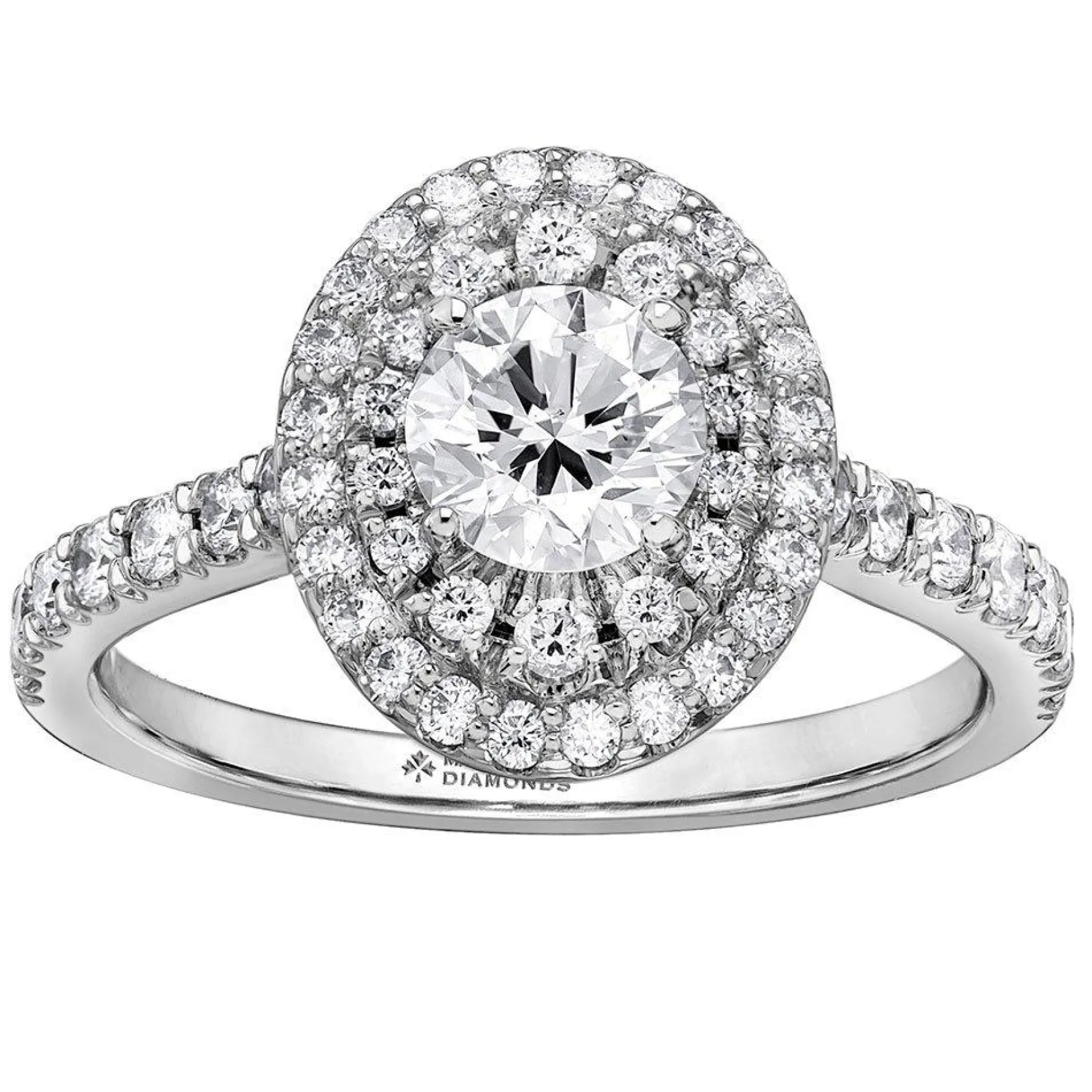Maple Leaf Diamonds 18ct White Gold Diamond Halo Ring