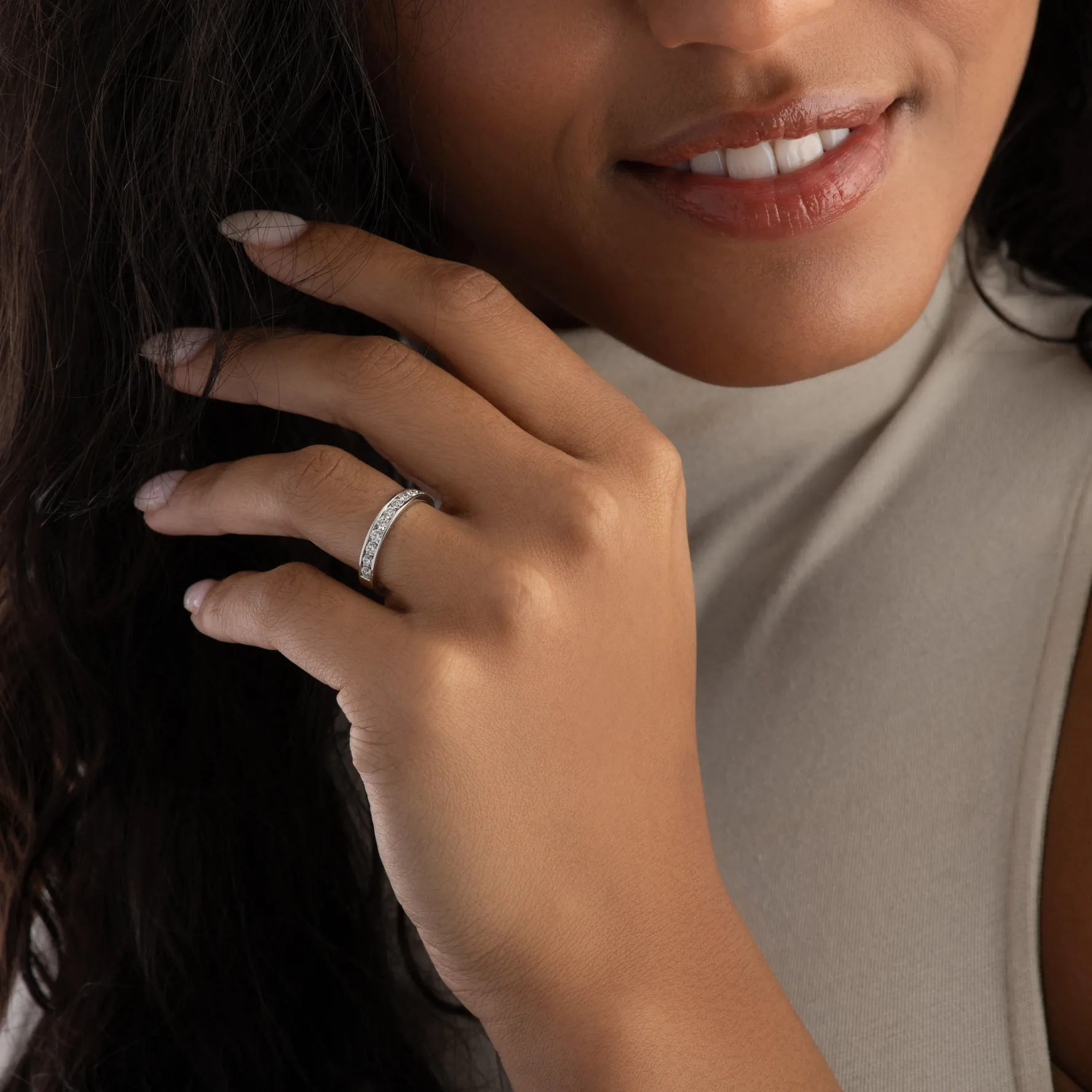 Maple Leaf Diamonds 18ct White Gold Half Eternity Ring