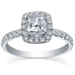 Maple Leaf Diamonds 18ct White Gold Diamond Halo Engagement Ring