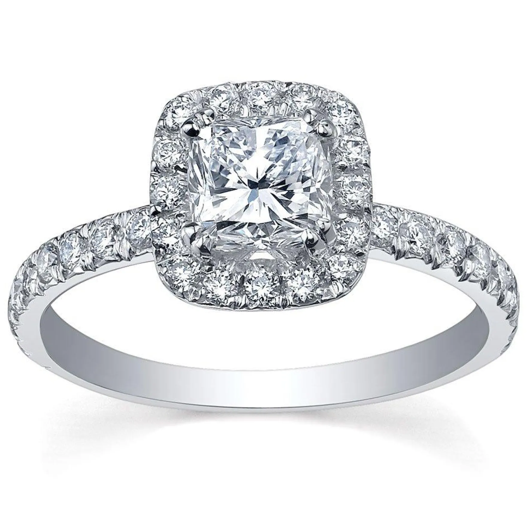 Maple Leaf Diamonds 18ct White Gold Diamond Halo Engagement Ring