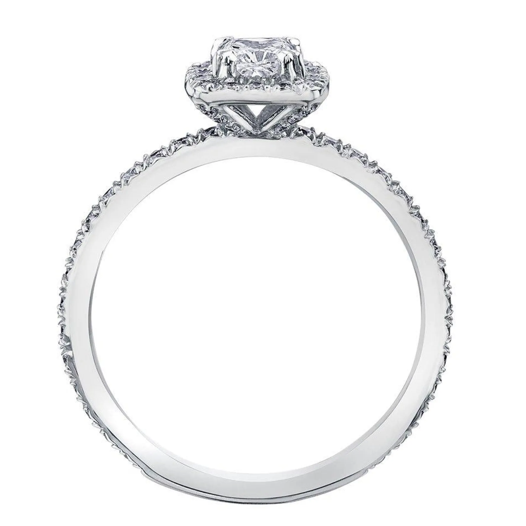 Maple Leaf Diamonds 18ct White Gold Diamond Halo Engagement Ring