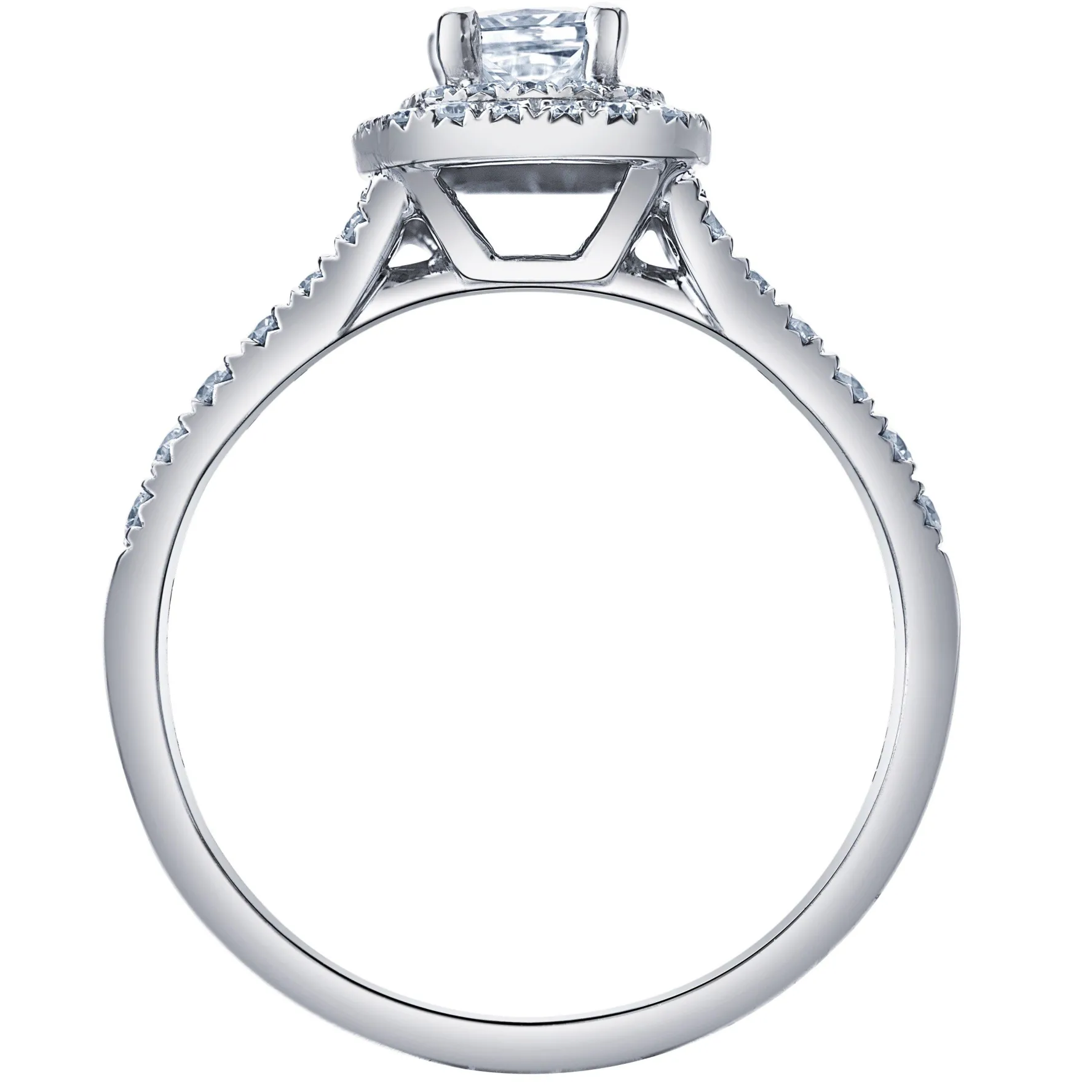 Maple Leaf Diamonds 18ct White Gold Diamond Halo Ring