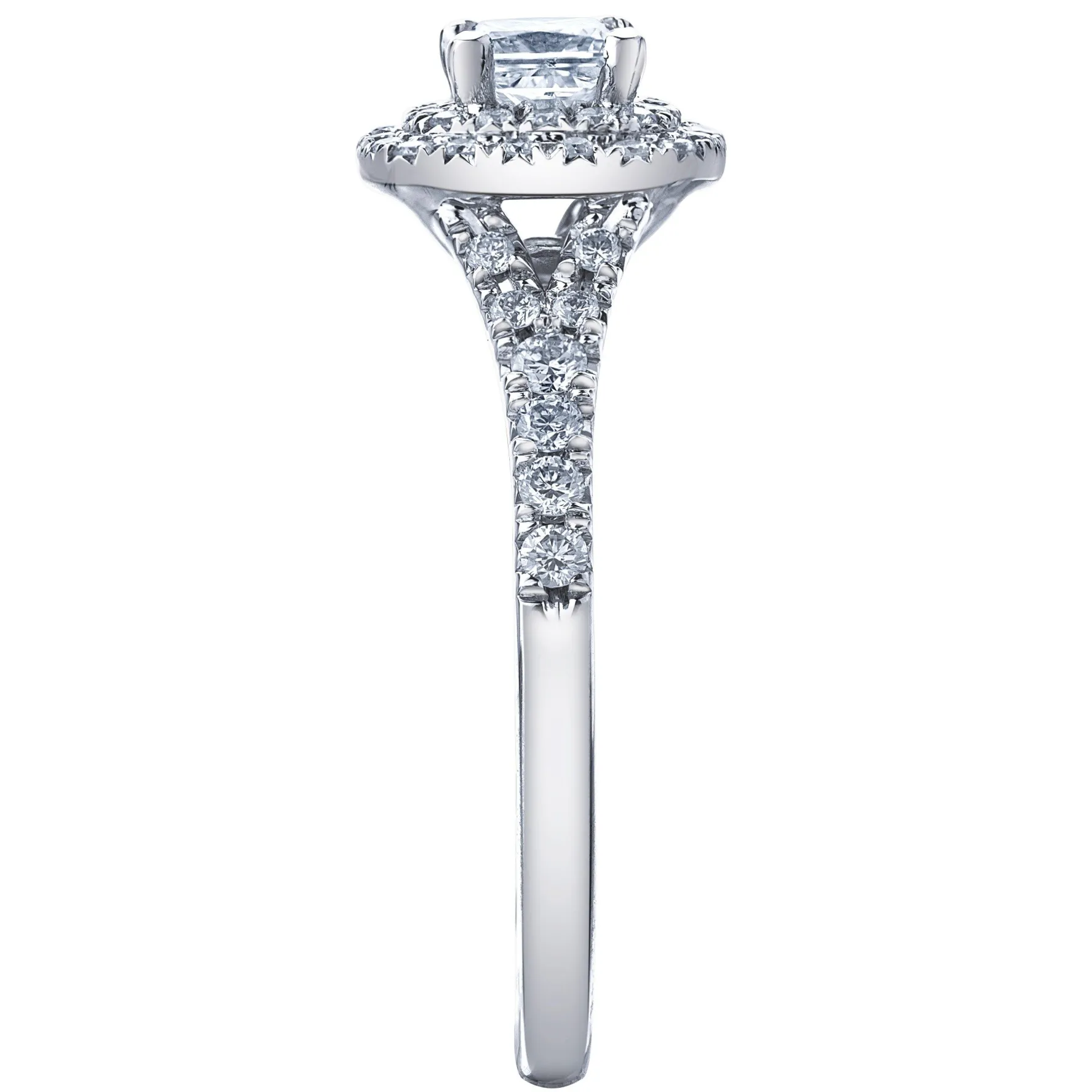 Maple Leaf Diamonds 18ct White Gold Diamond Halo Ring