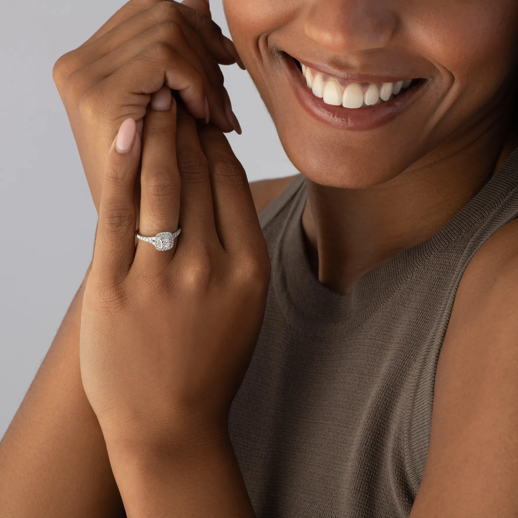 Maple Leaf Diamonds 18ct White Gold Diamond Halo Ring