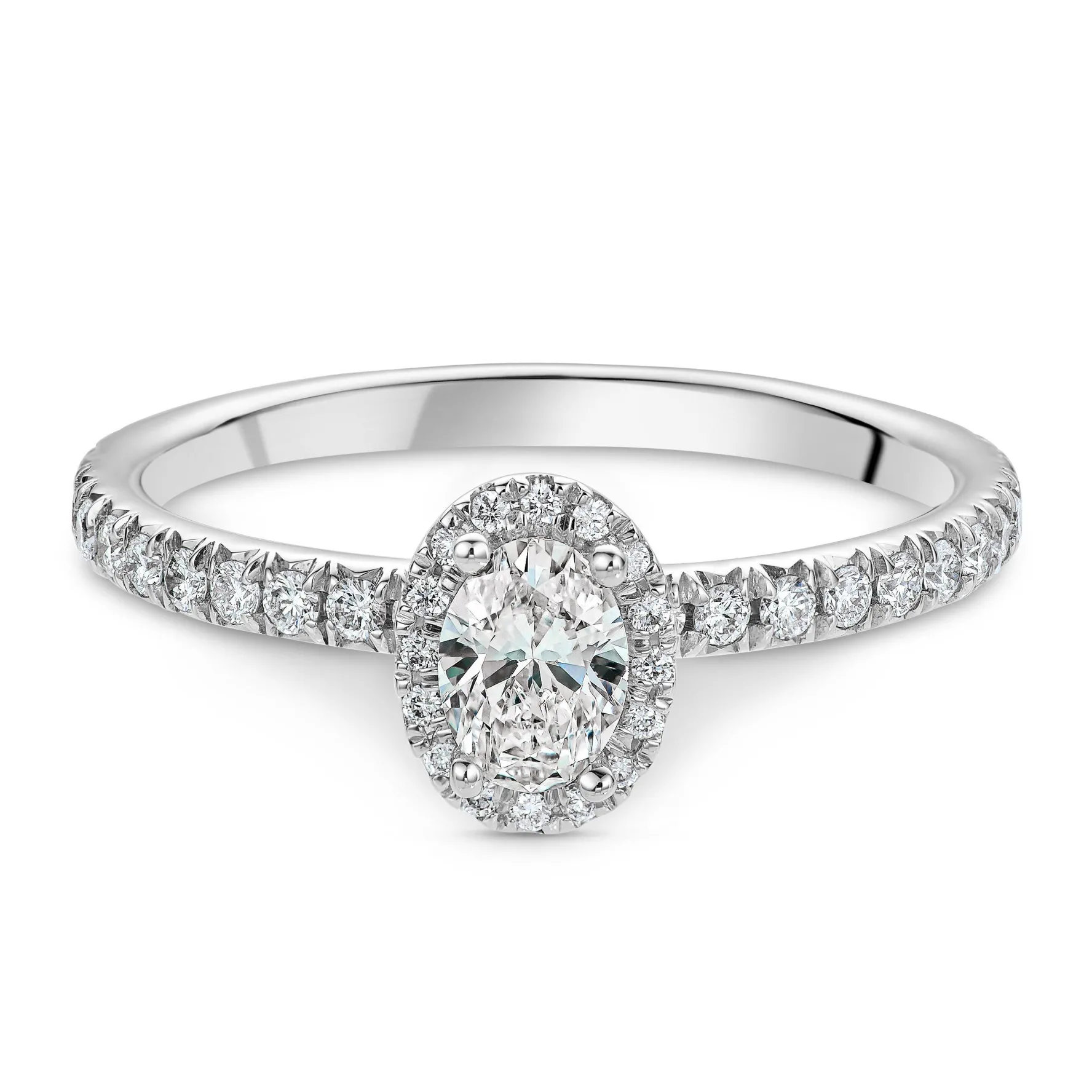 Maple Leaf Diamonds 18ct White Gold Diamond Halo Ring