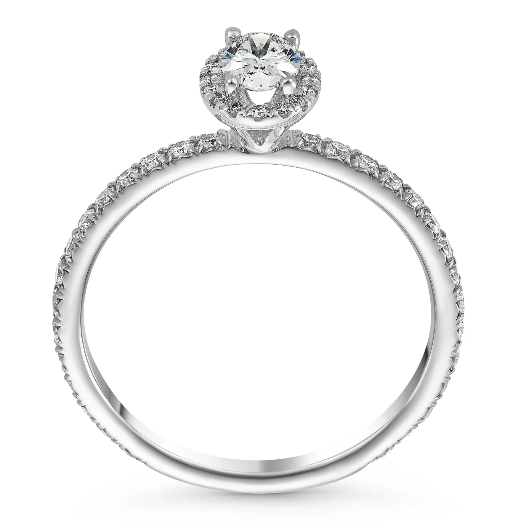 Maple Leaf Diamonds 18ct White Gold Diamond Halo Ring