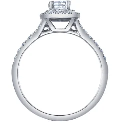 Maple Leaf Diamonds 18ct White Gold Diamond Halo Engagement Ring