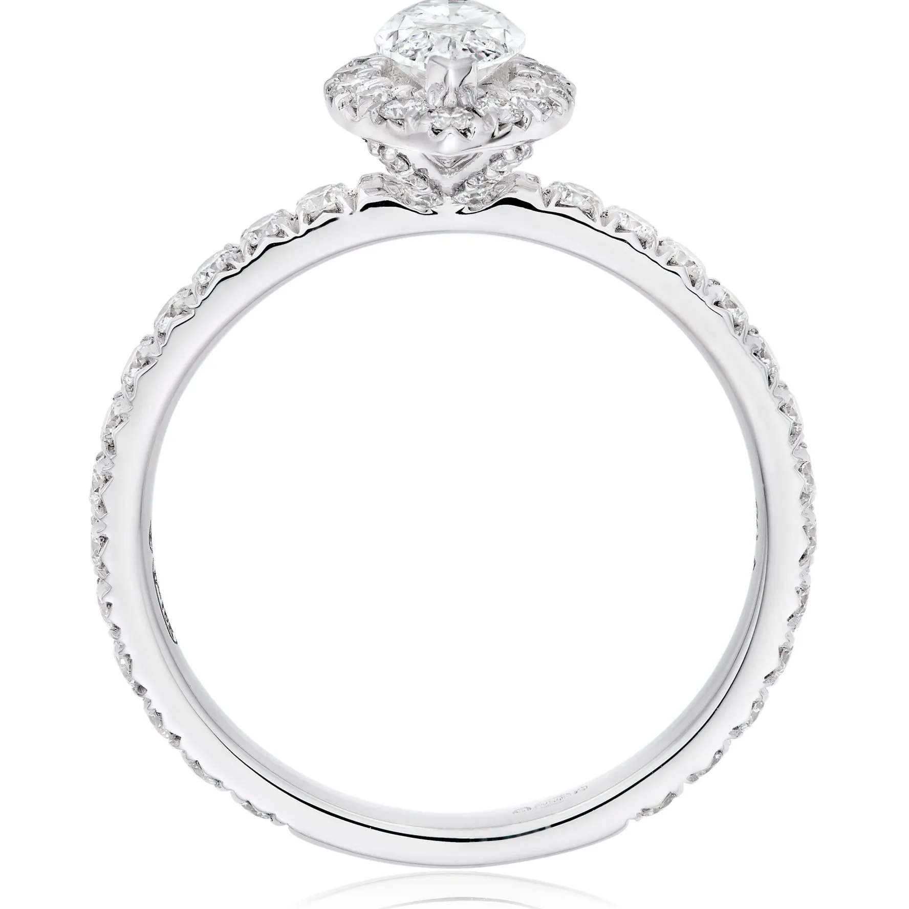 Maple Leaf Diamonds 18ct White Gold Marquise Halo Diamond Ring