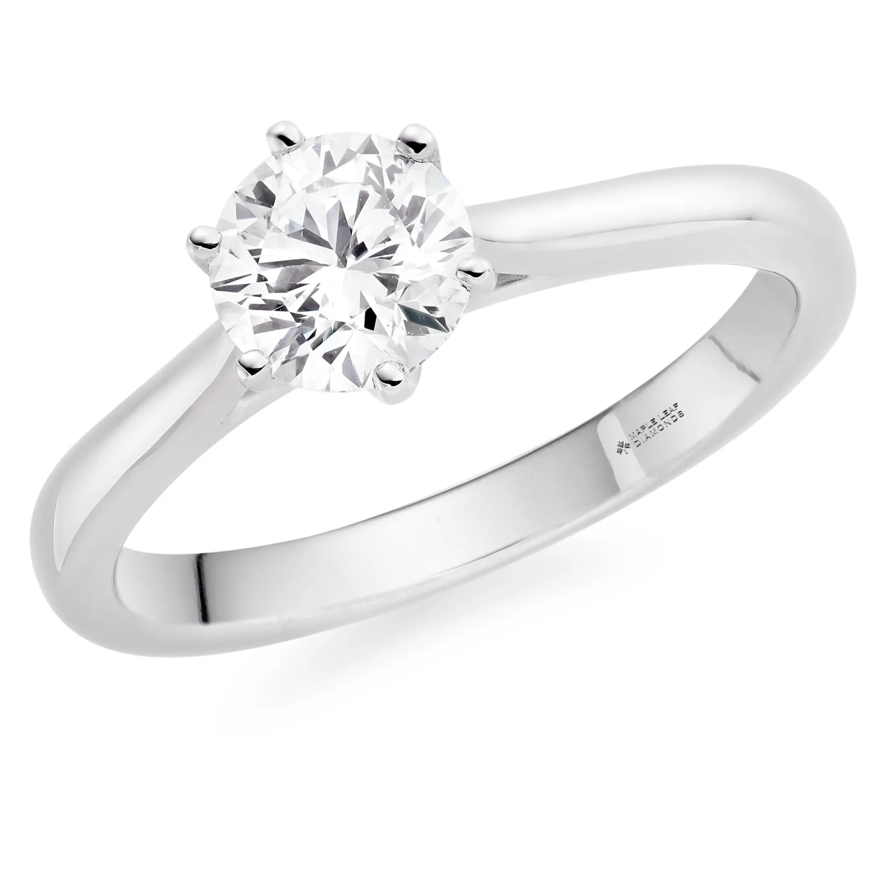 Maple Leaf Diamonds 18ct White Gold Diamond Solitaire Ring