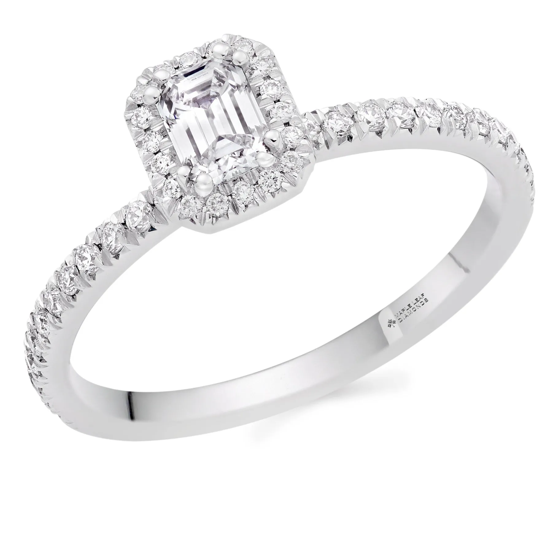 Maple Leaf Diamonds 18ct White Gold Diamond Halo Ring