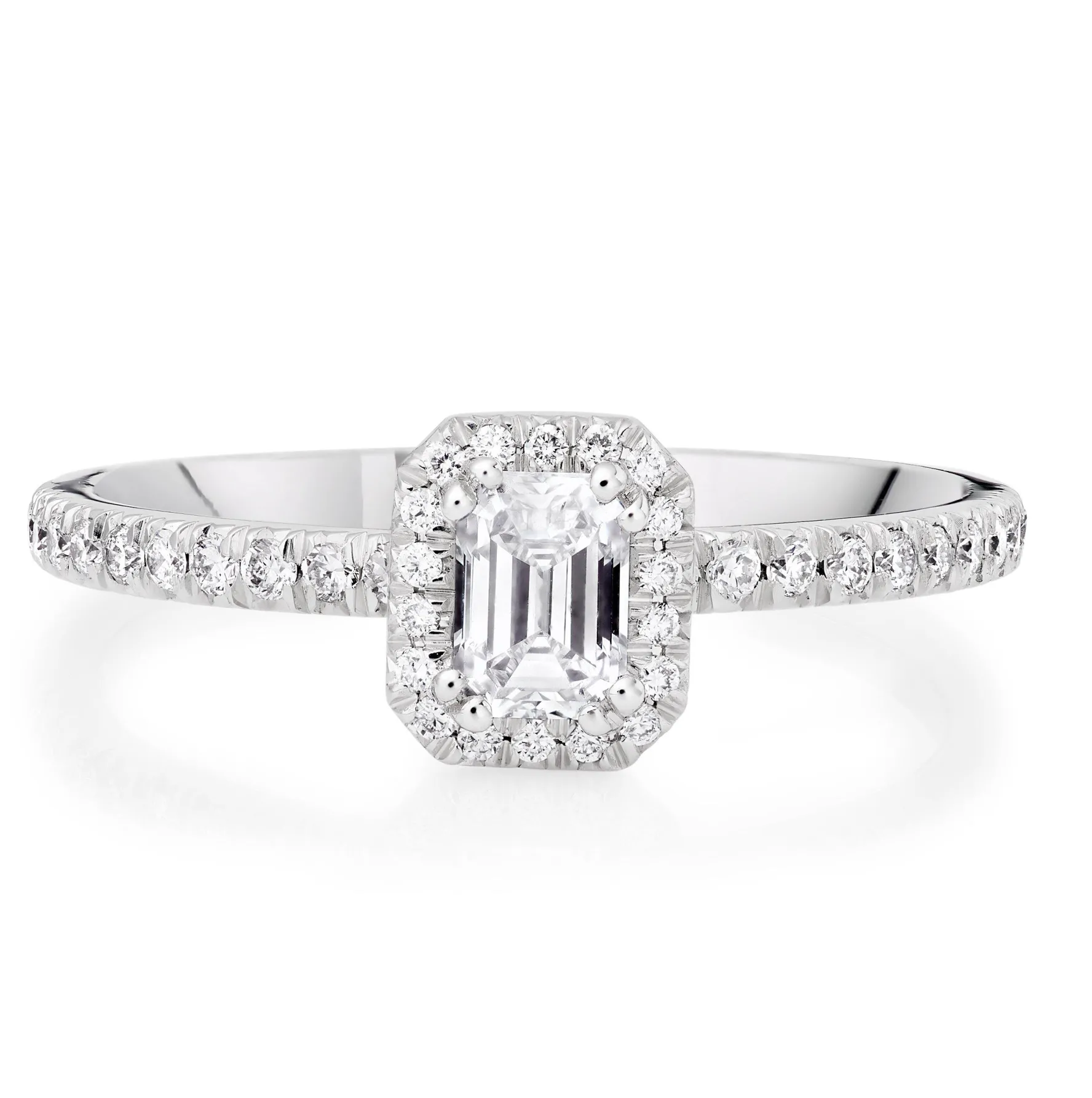 Maple Leaf Diamonds 18ct White Gold Diamond Halo Ring