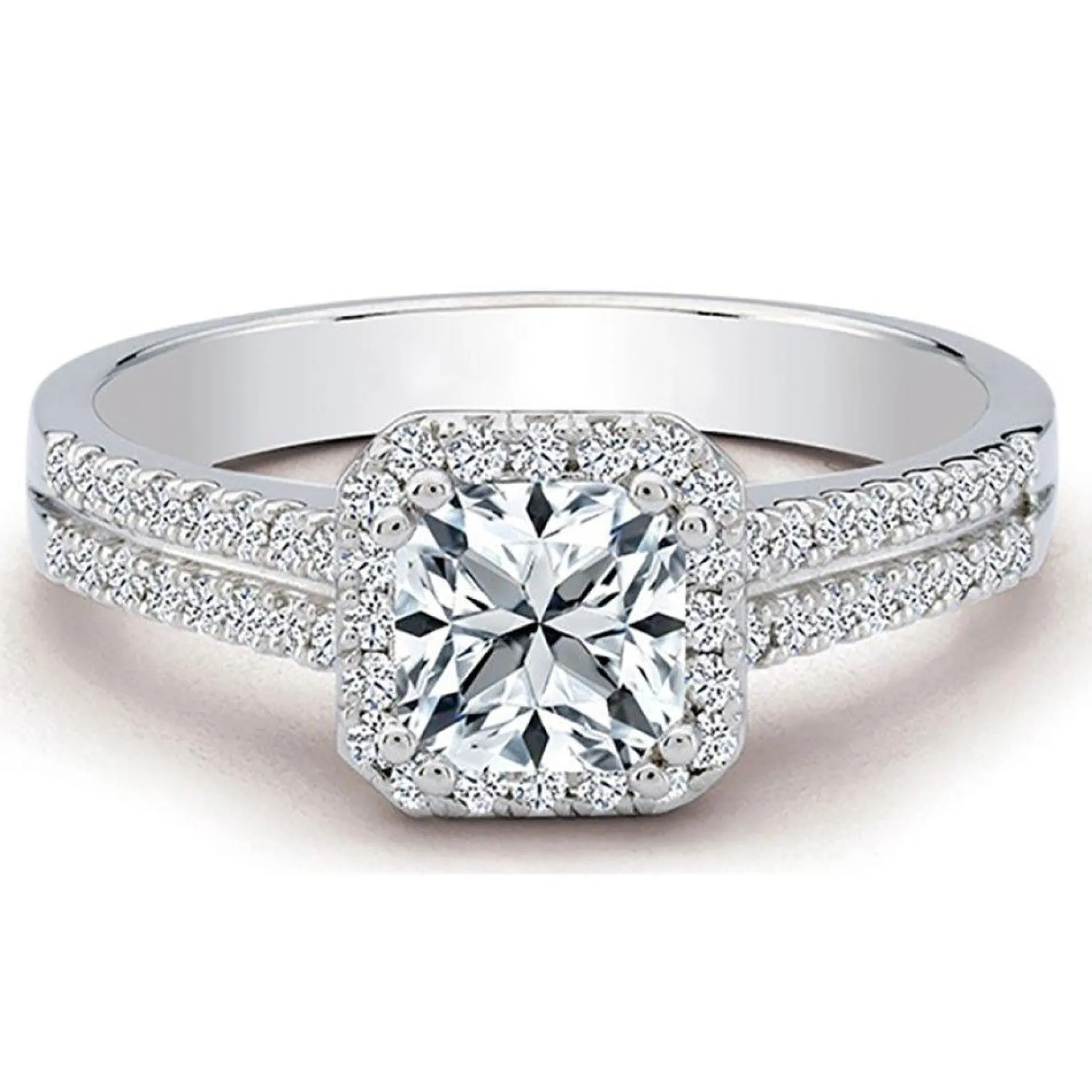 Maple Leaf Diamonds 18ct White Gold Diamond Halo Ring