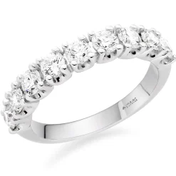Maple Leaf Diamonds 18ct White Gold Half Eternity Diamond Ring