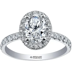 Maple Leaf Diamonds 18ct White Gold Diamond Halo Ring