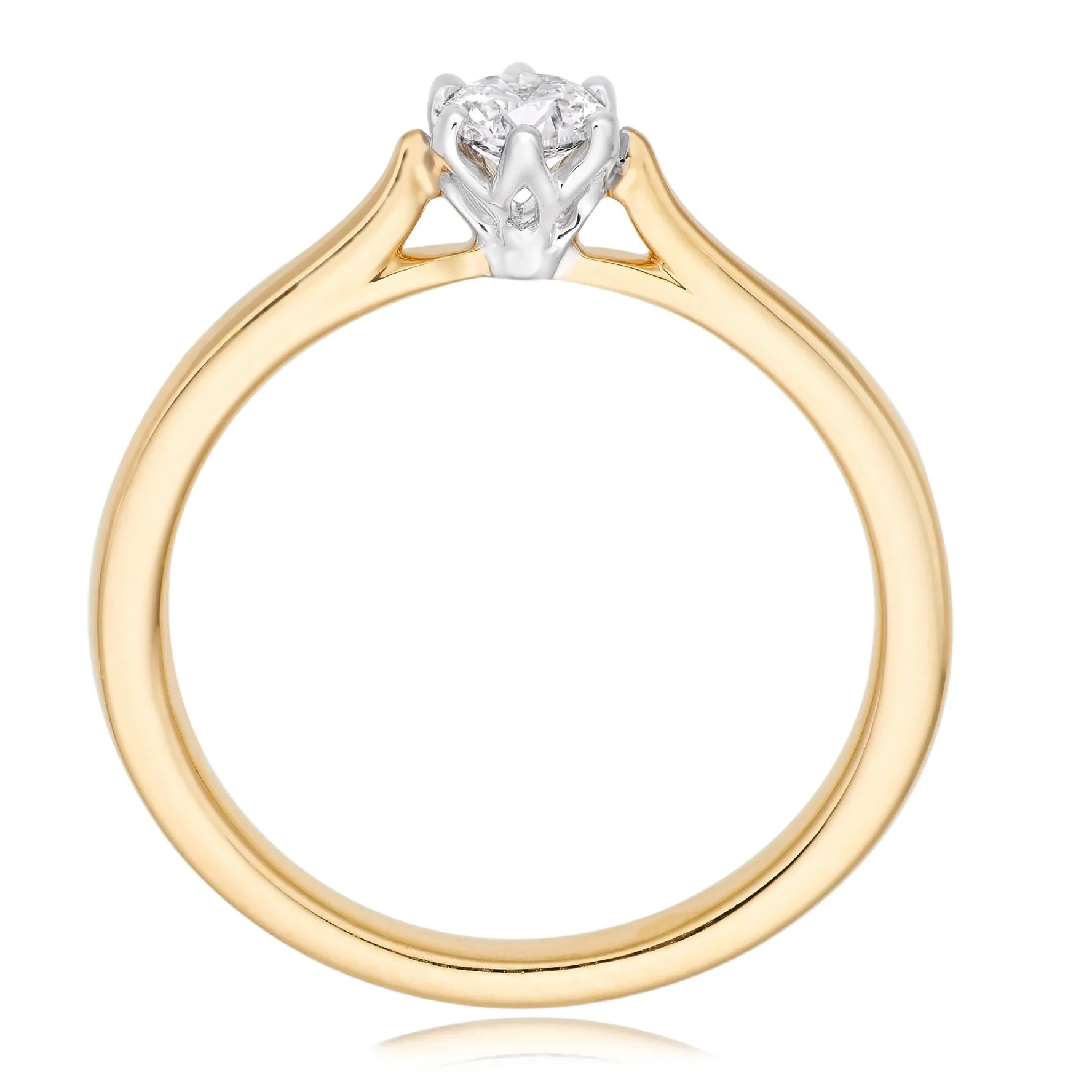 Maple Leaf Diamonds 18ct Yellow Gold Diamond Solitaire Ring