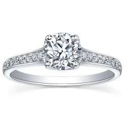 Maple Leaf Diamonds Eternal Flame 18ct White Gold Diamond Solitaire Engagement Ring
