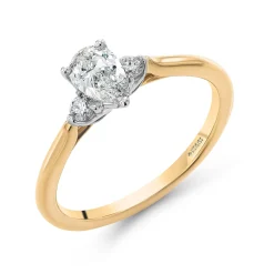 Maple Leaf Diamonds Eternal Flame 18ct Yellow Gold Diamond Three Stone Ring