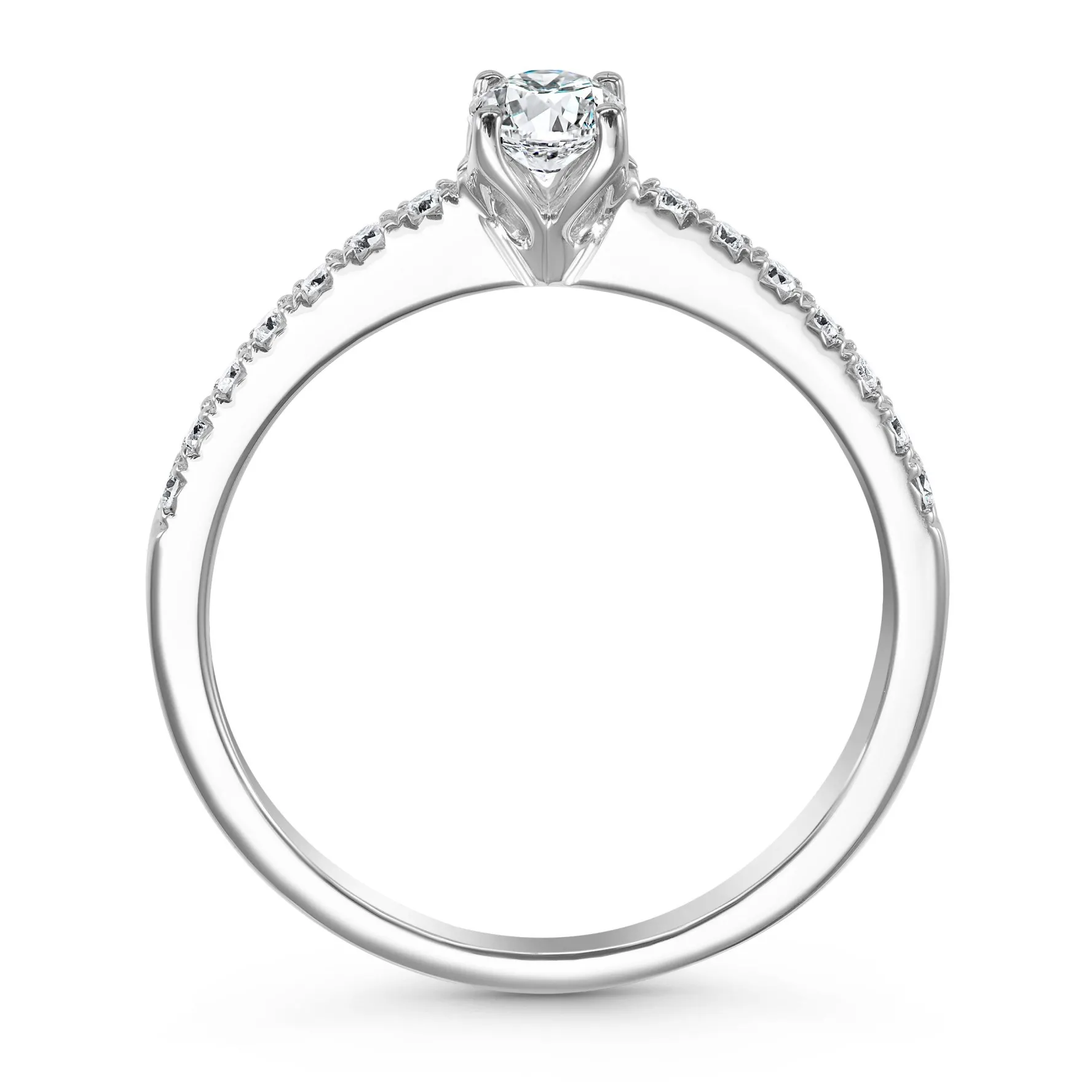 Maple Leaf Diamonds Eternal Flame 18ct White Gold Diamond Solitaire Ring
