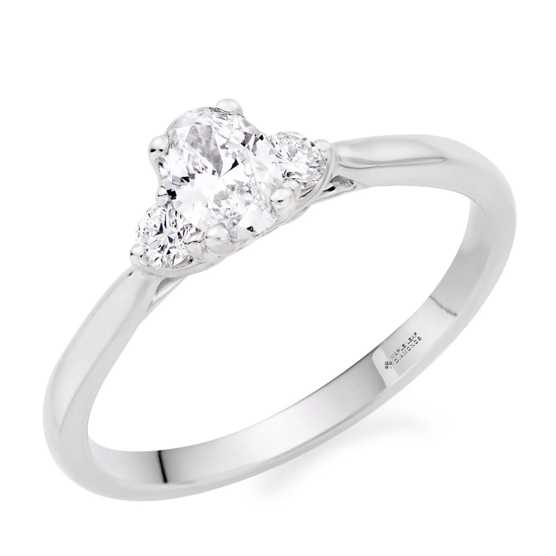 Maple Leaf Diamonds Eternal Flame 18ct White Gold Diamond Three Stone Ring