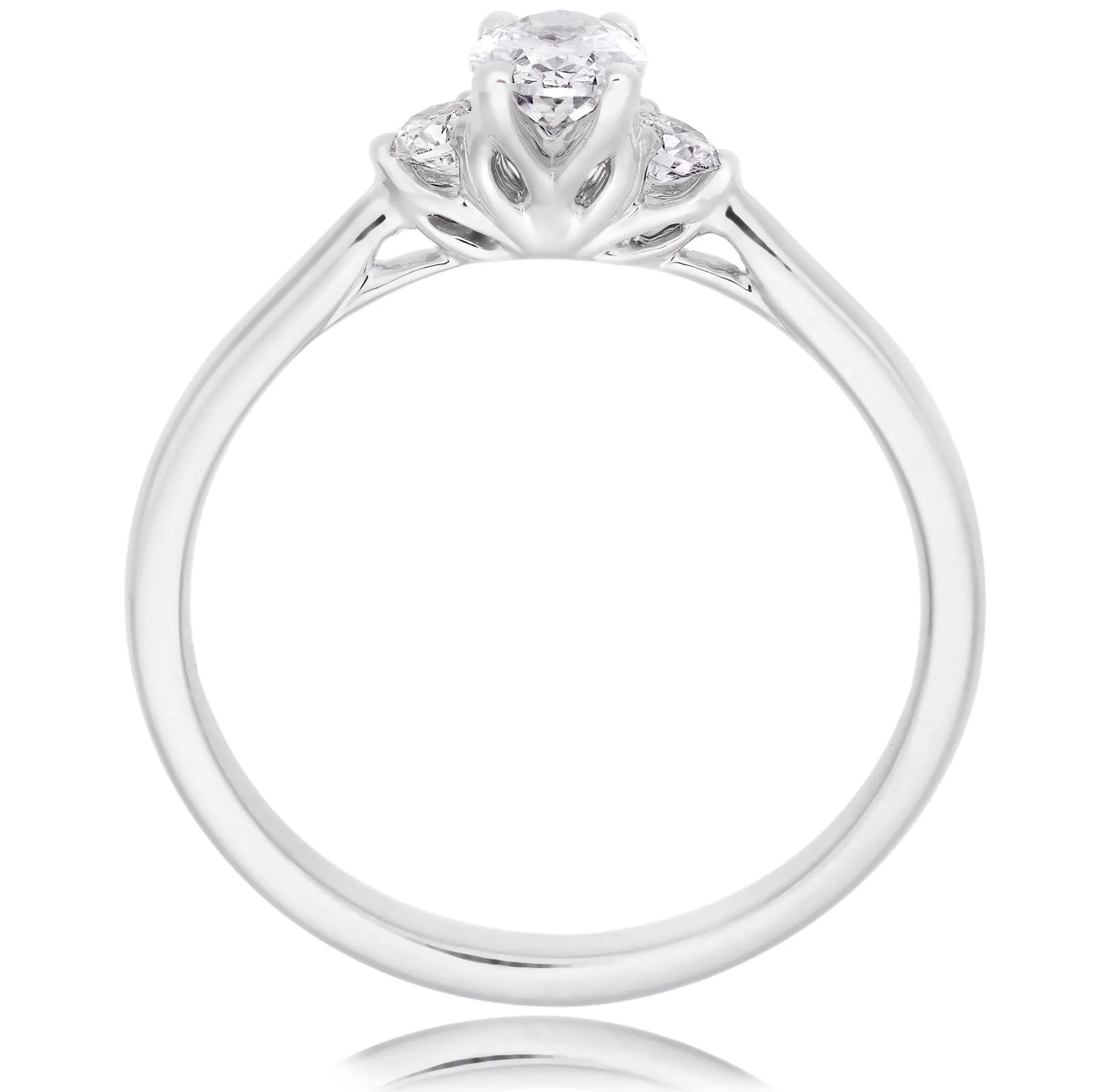 Maple Leaf Diamonds Eternal Flame 18ct White Gold Diamond Three Stone Ring