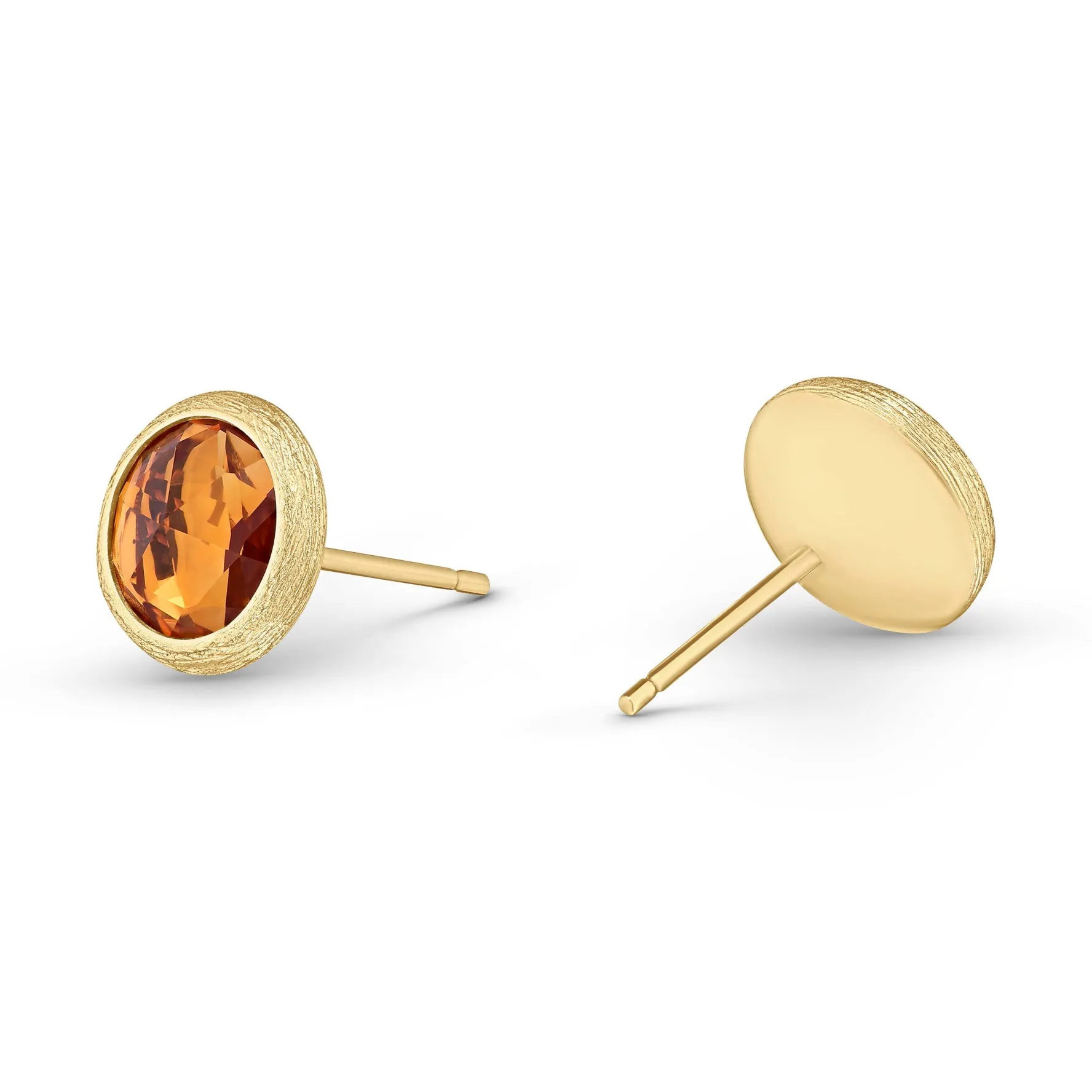 Marco Bicego Jaipur Colour 18ct Yellow Gold Citrine Quartz Stud Earrings