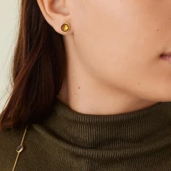 Marco Bicego Jaipur Colour 18ct Yellow Gold Citrine Quartz Stud Earrings