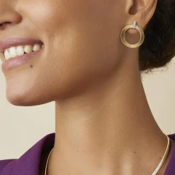Marco Bicego Masai 18ct Yellow Gold Diamond Hoop Earrings