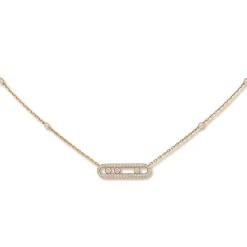 Messika Baby Move Pavé 18ct Yellow Gold Diamond Necklace