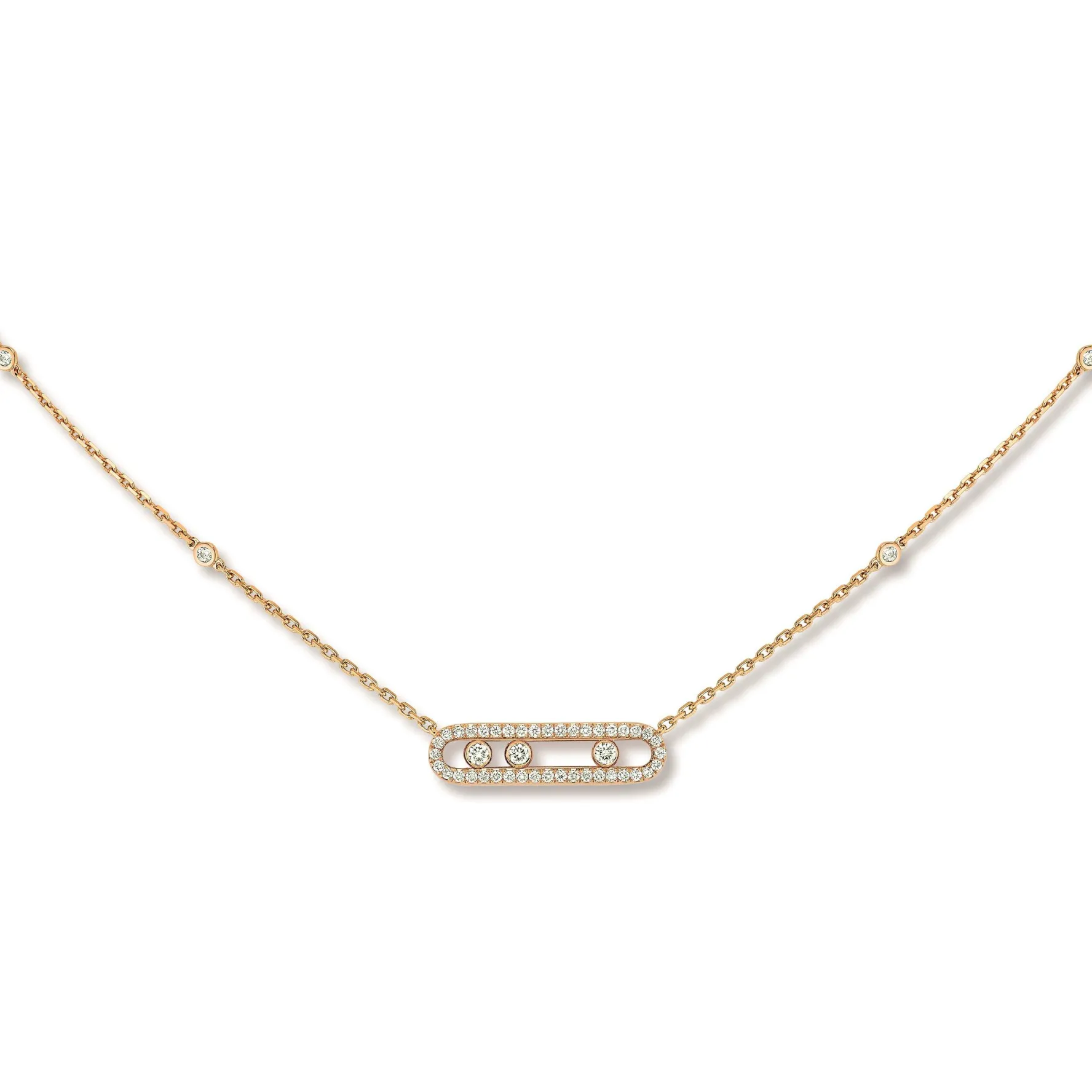 Messika Baby Move Pavé 18ct Yellow Gold Diamond Necklace