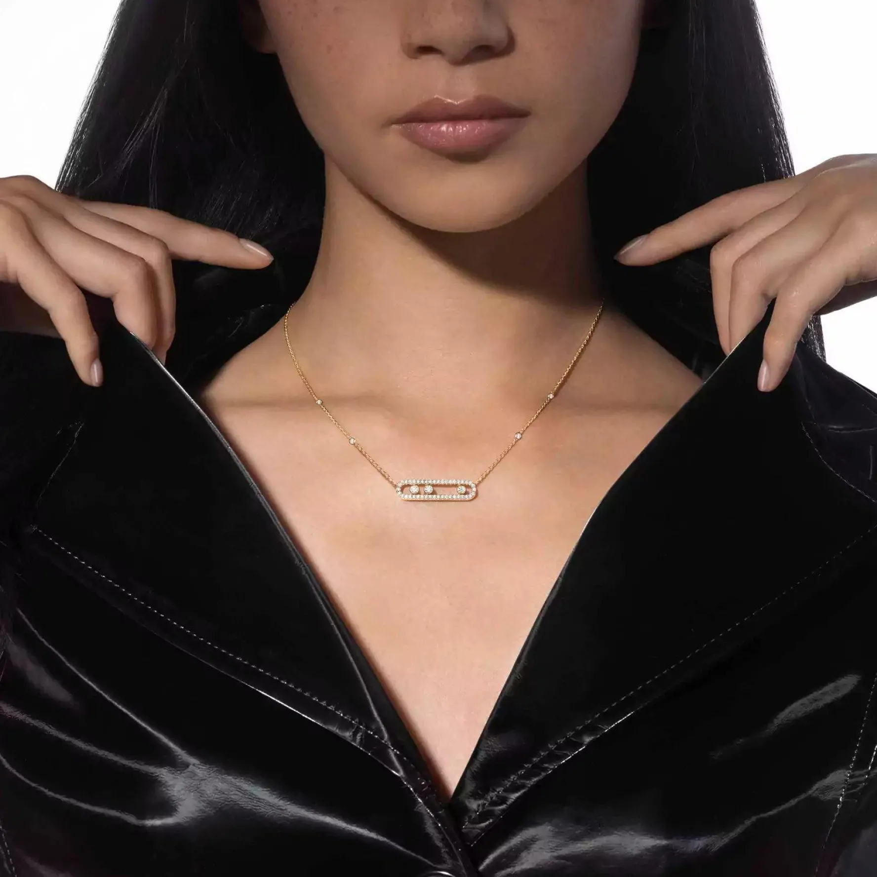 Messika Move Pavé 18ct Yellow Gold Diamond Necklace
