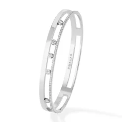 Messika Move Romane 18ct White Gold Diamond Bangle