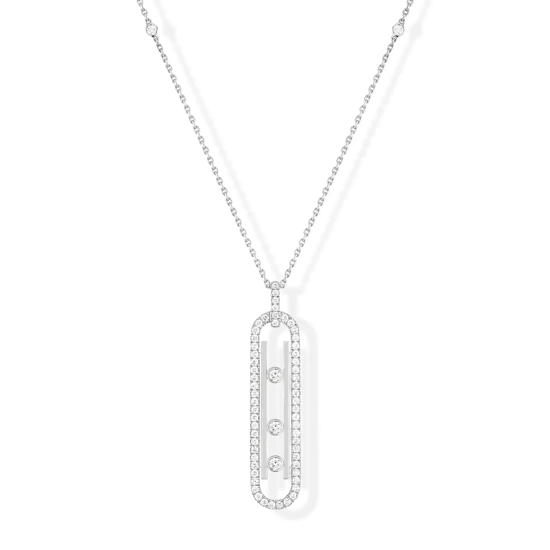 Messika Move 10th 18ct White Gold Diamond Necklace
