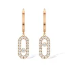 Messika Move Uno 18ct Pink Gold Diamond Hoop Earrings