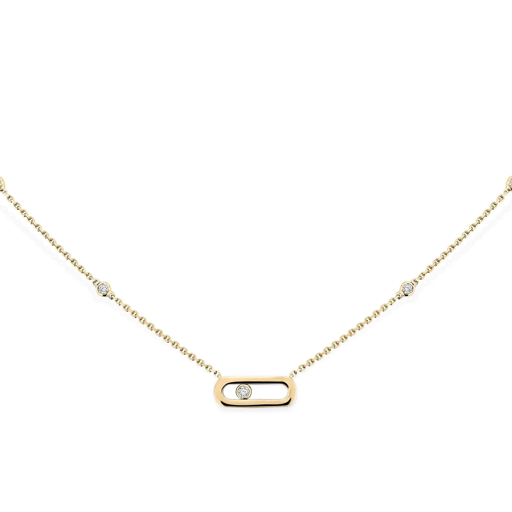 Messika Move Uno 18ct Yellow Gold Diamond Necklace