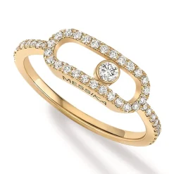 Messika Move Uno Pavé 18ct Yellow Gold Diamond Ring
