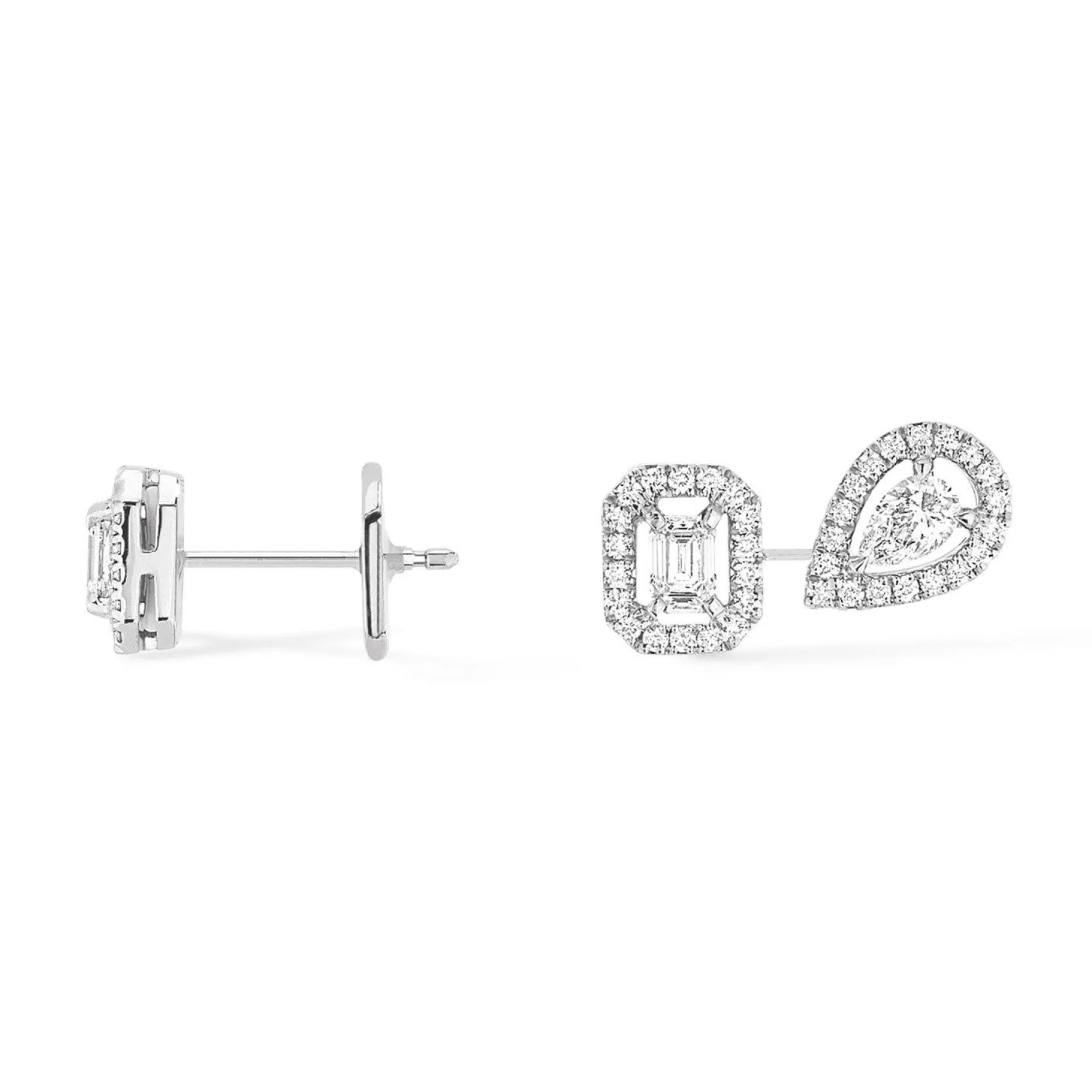 Messika My Twin 1+2 18ct White Gold Diamond Earrings