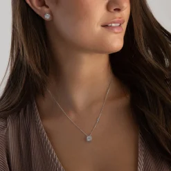 Michael Kors Brilliance Silver Cubic Zirconia Stud Earrings