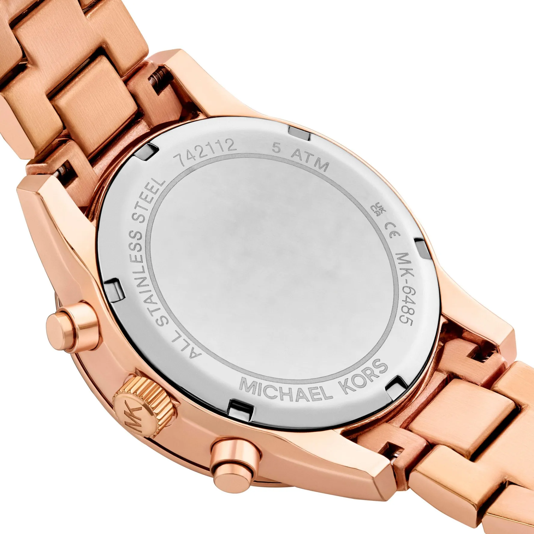 Michael Kors Bryant 37mm Rose Gold Tone Crystal Chronograph Ladies Watch