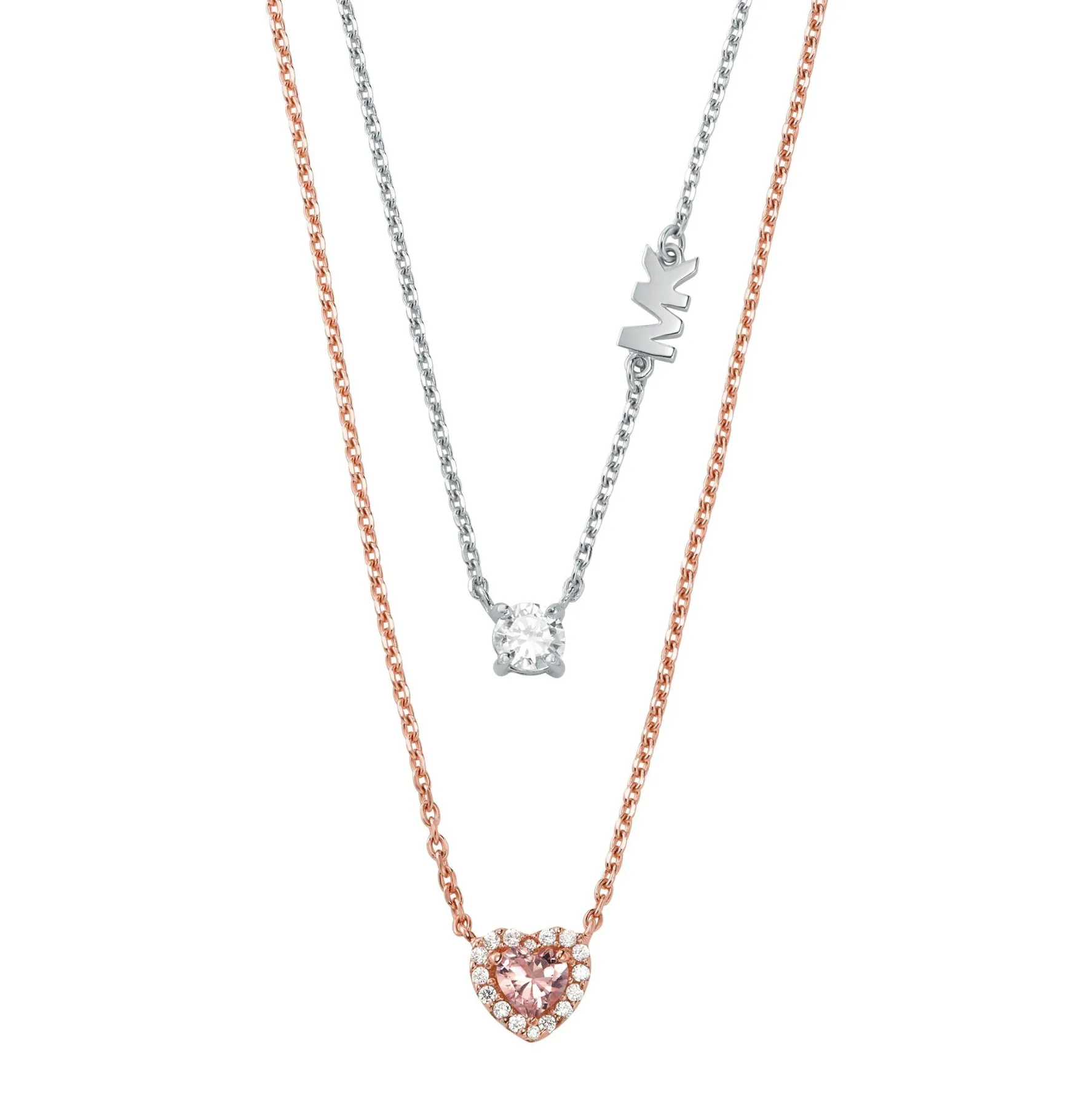 Michael Kors 14ct Rose Gold Plated Love Necklace